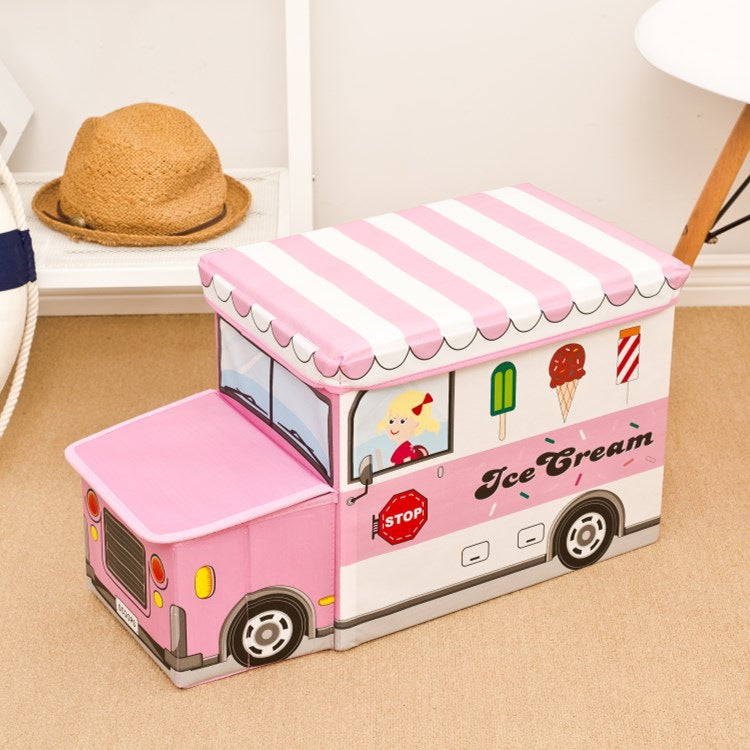 Storage Box Creative Cartoon Storage Box Household Goods Storage Stool Foldable