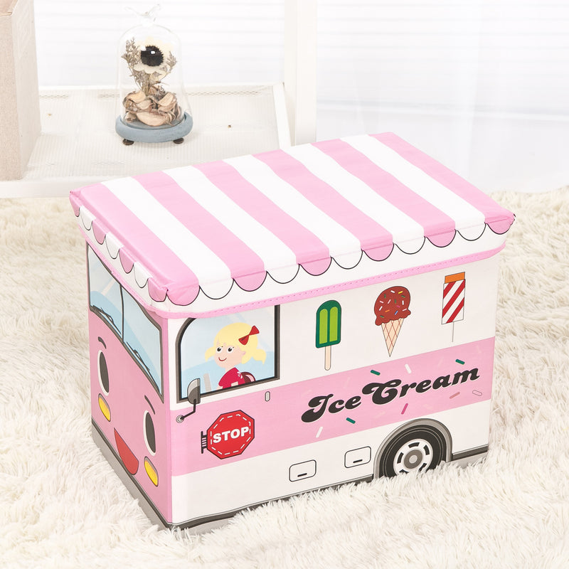 Storage Box Creative Cartoon Storage Box Household Goods Storage Stool Foldable