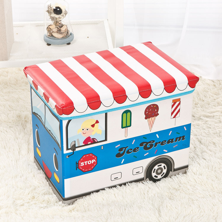 Storage Box Creative Cartoon Storage Box Household Goods Storage Stool Foldable