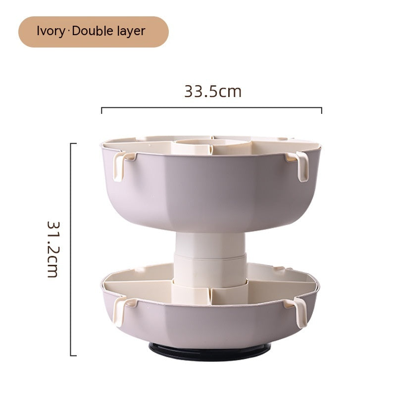 Rotating Hot Pot Drain Basket Household Compartment