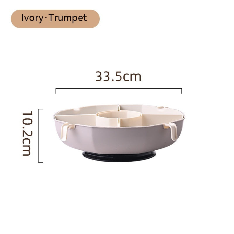 Rotating Hot Pot Drain Basket Household Compartment