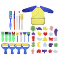 Children Art Drawing Sponge Brush Set 42-piece Set Art Supplies